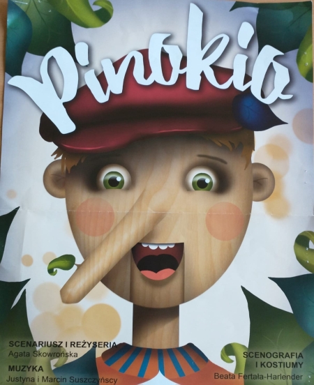 Najmłodsi na spektaklu teatralnym „Pinokio”