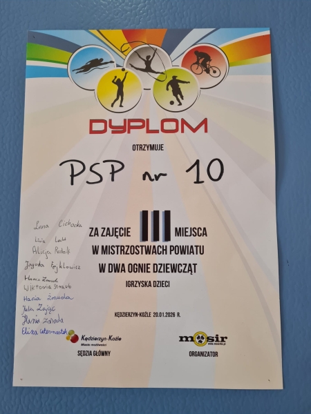 Sukcesy uczniów PSP nr 10 w Powiatowych Zawodach Dwóch Ogni